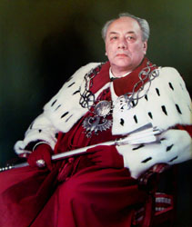 Rektor Staszyński w todze